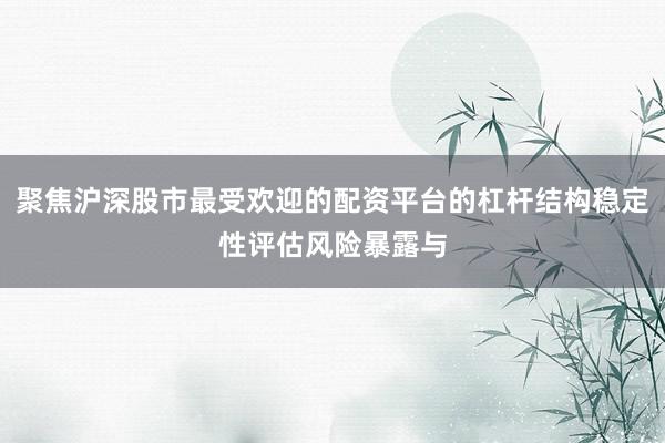 聚焦沪深股市最受欢迎的配资平台的杠杆结构稳定性评估风险暴露与