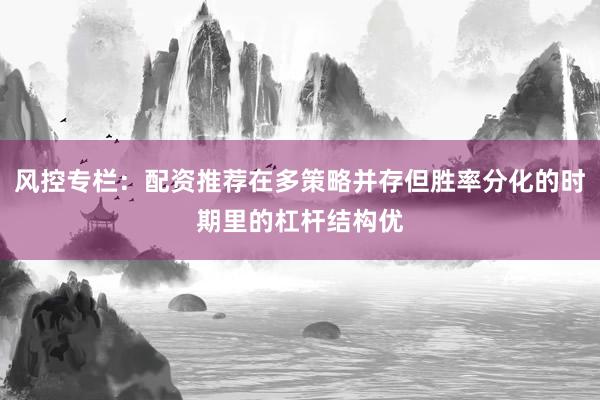 风控专栏：配资推荐在多策略并存但胜率分化的时期里的杠杆结构优